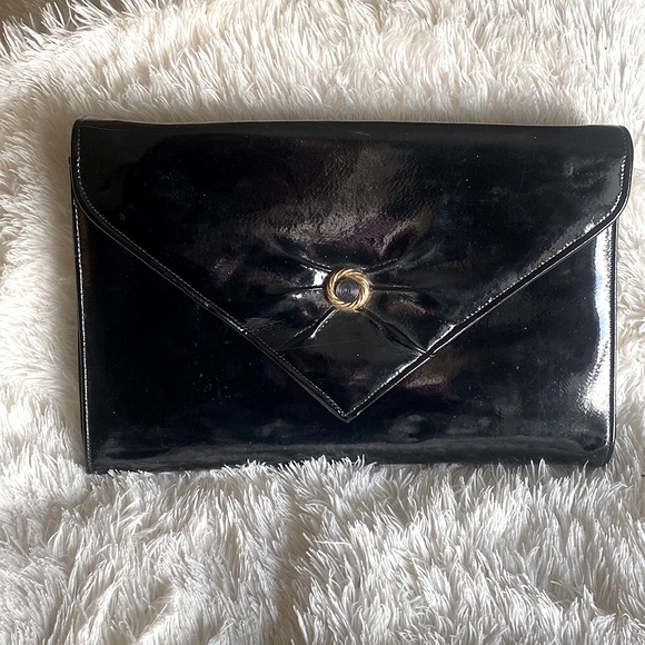 Vintage Black Envelope Purse - Picture 3 of 6